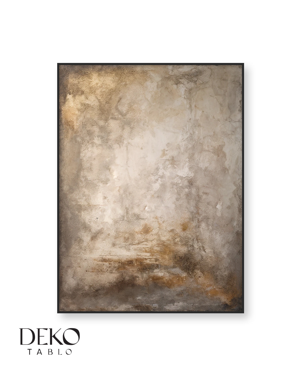 "Sükûnet" Bejin Tonları Soyut Yağlı Boya Tablo