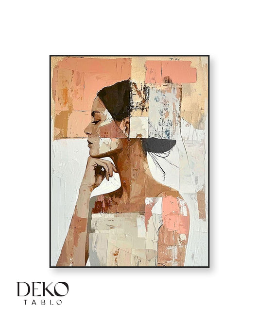 "Birleşim" Detaylı Yağlı Boya Tablo