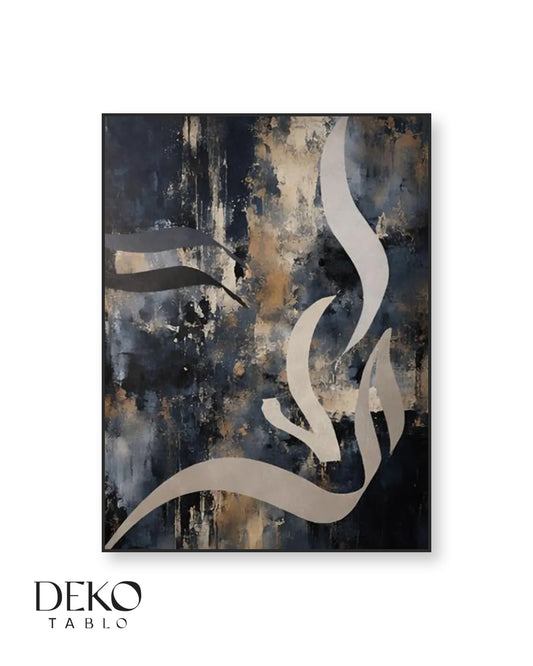 "Elif Lam Mim" Detaylı Yağlı Boya Tablo