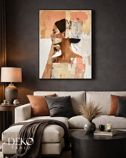 "Birleşim" Detaylı Yağlı Boya Tablo