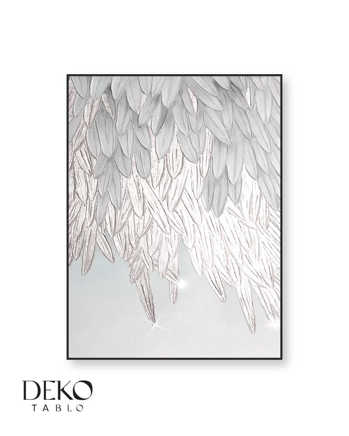 Gümüş Beyaz Tonlarında Detaylı Yağlı Boya Tablo