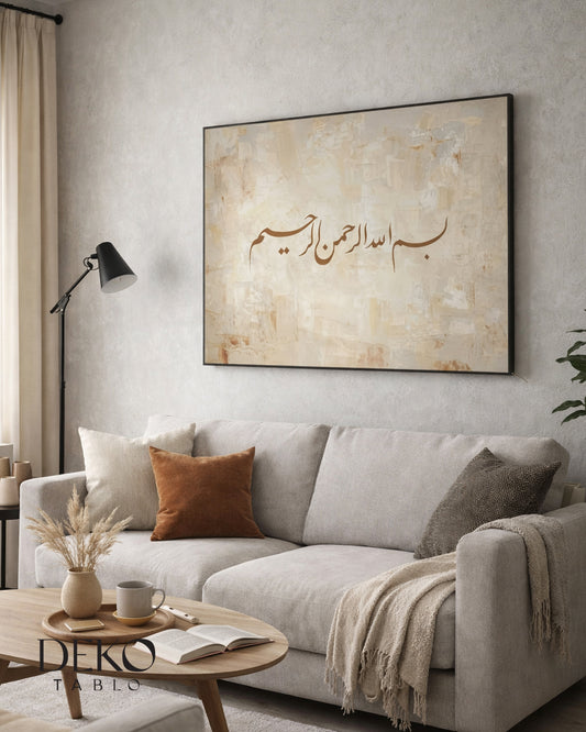 “Bismillah” Detaylı Yağlı Boya Tablo