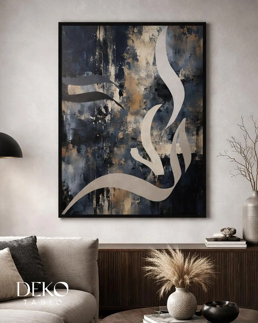 "Elif Lam Mim" Detaylı Yağlı Boya Tablo