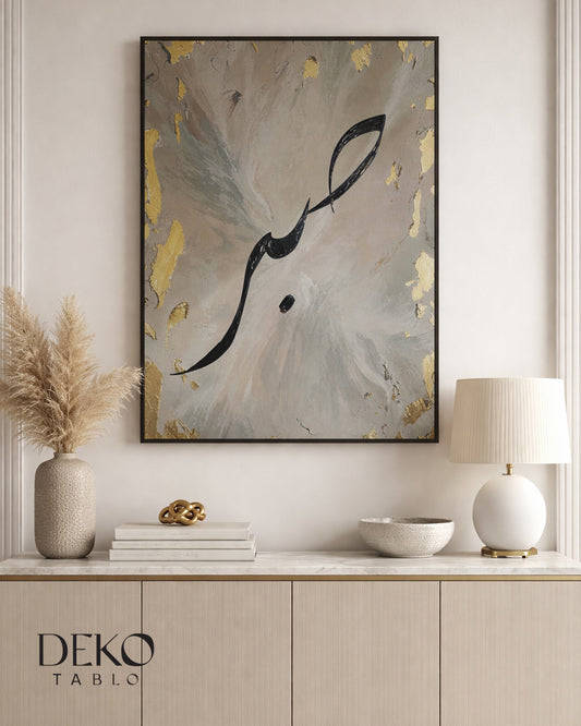 "Sabr" Detaylı Yağlı Boya Tablo