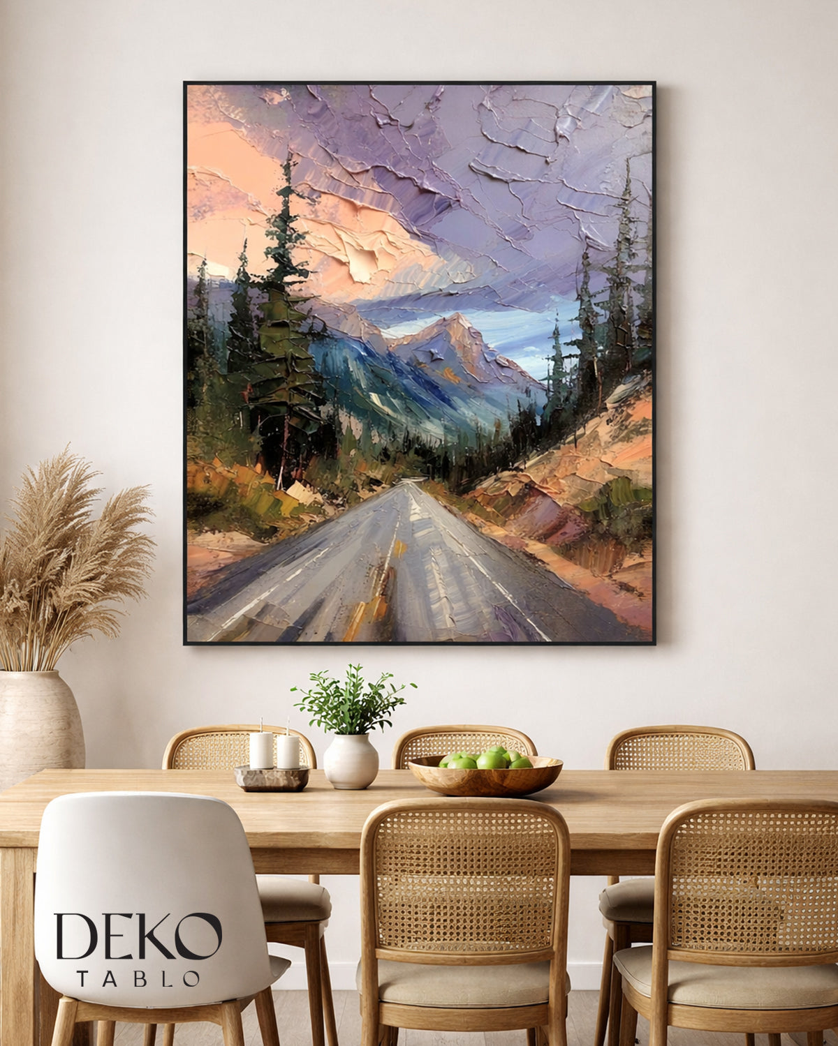 "Yol" Yol Manzarası Detaylı Yağlı Boya Tablo