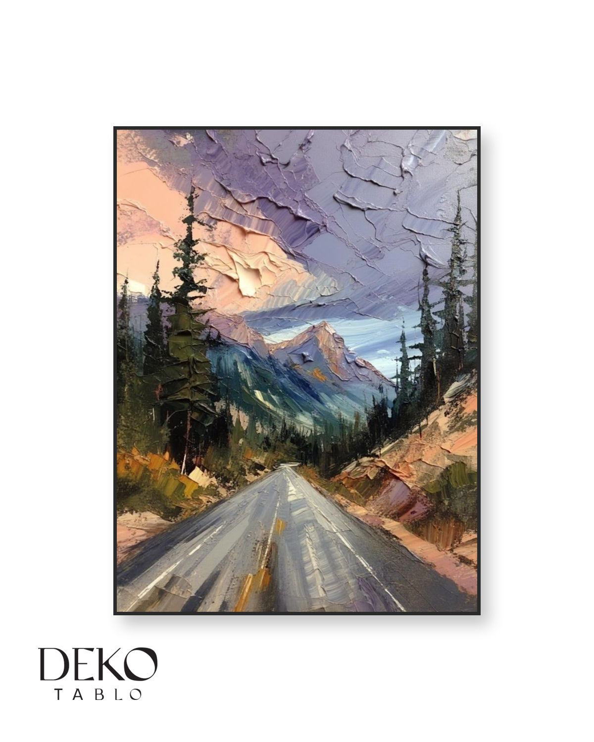 "Yol" Yol Manzarası Detaylı Yağlı Boya Tablo