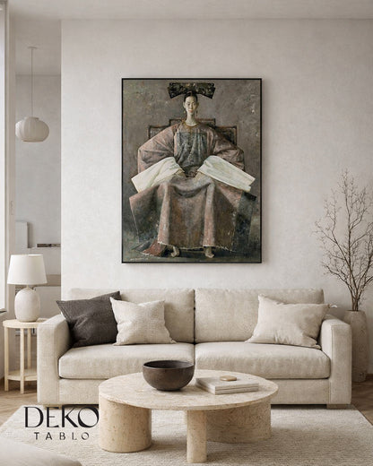 "Geyşa" Detaylı Yağlı Boya Tablo